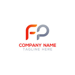 Initial FP Letter Linked Logo. Creative Letter FP Modern Business Logo Vector Template. FP Logo Design