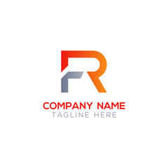 Initial FR Letter Linked Logo. Creative Letter FR Modern Business Logo Vector Template. FR Logo Design