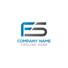 Fototapeta premium Initial FS Letter Linked Logo. Creative Letter FS Modern Business Logo Vector Template. FS Logo Design