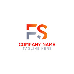 Initial FS Letter Linked Logo. Creative Letter FS Modern Business Logo Vector Template. FS Logo Design