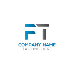 Obraz premium Initial FT Letter Linked Logo. Creative Letter FT Modern Business Logo Vector Template. FT Logo Design
