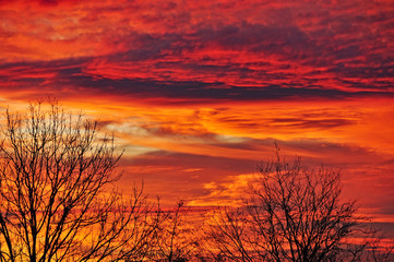 Abendrot über dem Zugersee