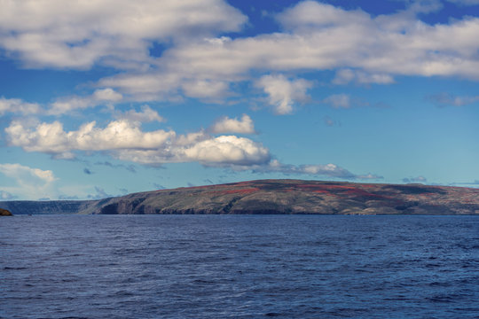 An ocean view of the Island of Kaho&lsquo;olawe off the coast of Maui, Hawaii