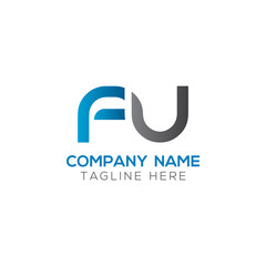 Initial FU Letter Linked Logo. Creative Letter FU Modern Business Logo Vector Template. FU Logo Design