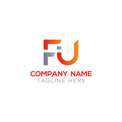 Initial FU Letter Linked Logo. Creative Letter FU Modern Business Logo Vector Template. FU Logo Design