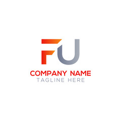 Initial FU Letter Linked Logo. Creative Letter FU Modern Business Logo Vector Template. FU Logo Design