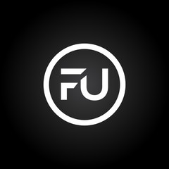 Initial FU Letter Linked Logo. Creative Letter FU Modern Business Logo Vector Template. FU Logo Design