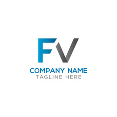 Initial FV Letter Linked Logo. Creative Letter FV Modern Business Logo Vector Template. FV Logo Design