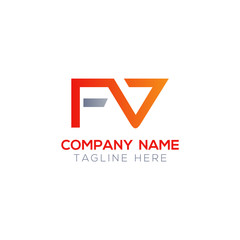 Initial FV Letter Linked Logo. Creative Letter FV Modern Business Logo Vector Template. FV Logo Design