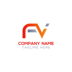 Initial FV Letter Linked Logo. Creative Letter FV Modern Business Logo Vector Template. FV Logo Design
