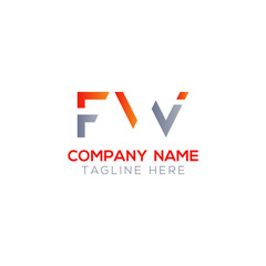 Fototapeta premium Initial FW Letter Linked Logo. Creative Letter FW Modern Business Logo Vector Template. FW Logo Design