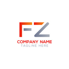 Initial FZ Letter Linked Logo. Creative Letter FZ Modern Business Logo Vector Template. FZ Logo Design