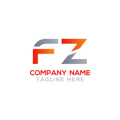 Initial FZ Letter Linked Logo. Creative Letter FZ Modern Business Logo Vector Template. FZ Logo Design