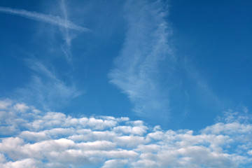  blue sky and white clouds