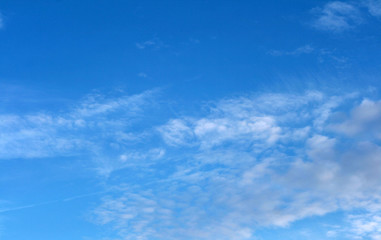  blue sky and white clouds