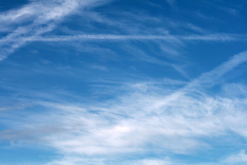  blue sky and white clouds