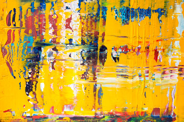Painting Artistic bright color oil paints texture abstract artwork. Modern futuristic pattern for...