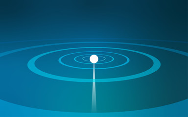 Fototapeta premium Wireless connection radiowave signal spreading across the space. Dark Background for Information and telecommunication purposes