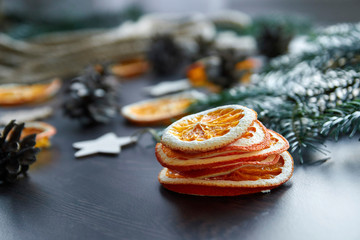 dried fragrant Christmas orange circles
