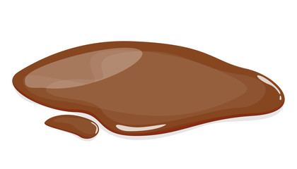 Mud puddle vector isolated. Brown autumn natural liquid