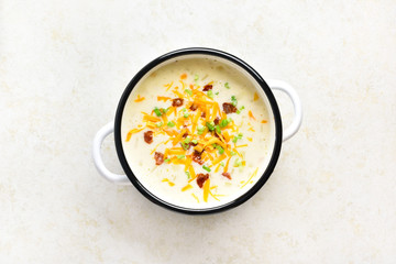 Delicious creamy potato soup