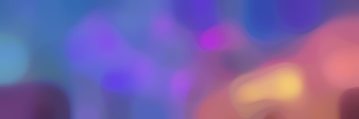blurred bokeh horizontal background texture with slate blue, rosy brown and antique fuchsia colors space for text or image
