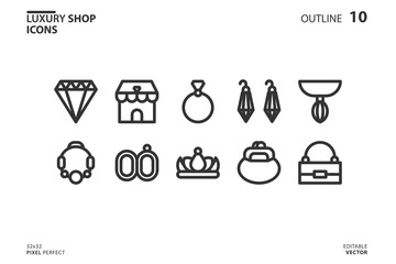 Icon collection of  Games in outline style. vector illustration and editable stroke. Isolated on white background.