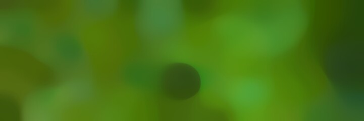 blurred iridescent horizontal background bokeh graphic with dark olive green, very dark green and dark green colors and space for text or image