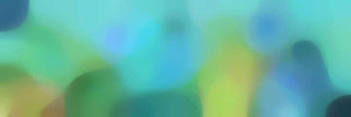 blurred bokeh horizontal background with medium aqua marine, gray gray and blue chill colors and free text space