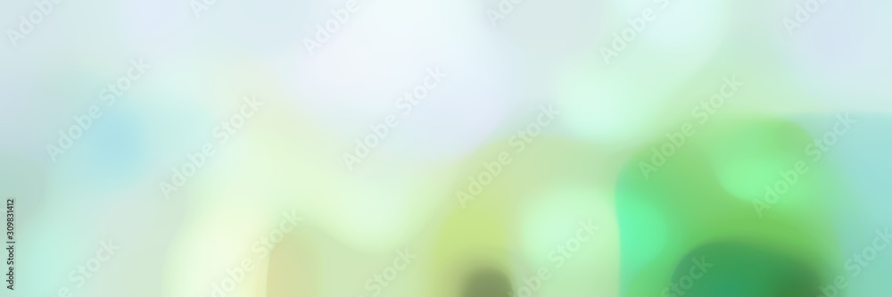 Wall mural blurred bokeh horizontal background bokeh graphic with light gray, lavender and pastel green colors 