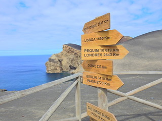 Sign in Faial island, Azores