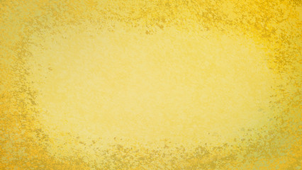 Hintergrund stilvoll Chabby Chic und Vintage Stil in altem gelb, Mitte hell und Rahmen dunkler mit antiken Farbspritzern, die an abblätternde Farbe erinnern, Design zeitlos elegant