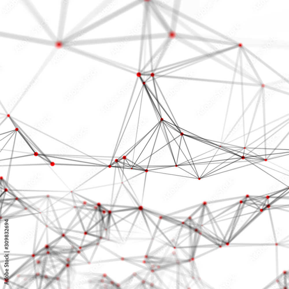Poster abstract white digital background. big data visualization. science background. big data complex with