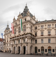 Fototapeta na wymiar Graz Rathaus (city hall) in main square, Styria, Austria