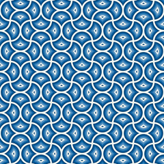 Ogee drop ornament. Maroccan scales mosaic tiles. Scallop motif. Oriental traditional pattern. Arabesque wallpaper