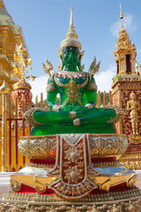 Obraz premium Emerald Buddha statue at Wat Phra That Doi Suthep in Chiang Mai, Northern Thailand