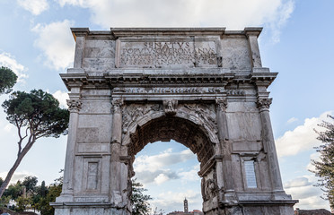 Fototapeta na wymiar Arch of Costantine of Rome in Italy