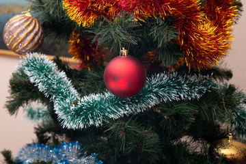 Obraz na płótnie Canvas Christmas decorations on the Christmas tree. New year and Christmas.