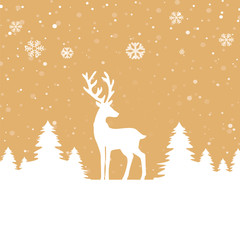 Christmas card with deer