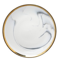 Empty ceramic plate on white background