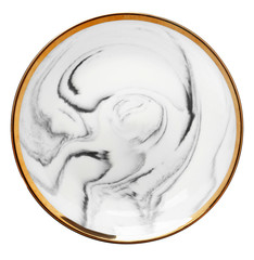 Empty ceramic plate on white background