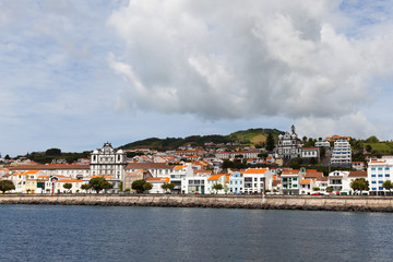 Naklejka na ściany i meble Approaching Horta, Faial, Azores