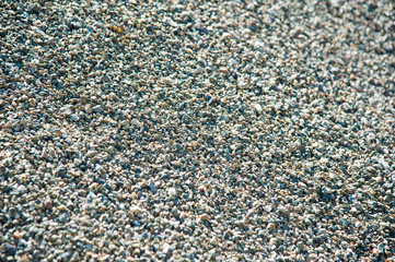 White stone gravel close up