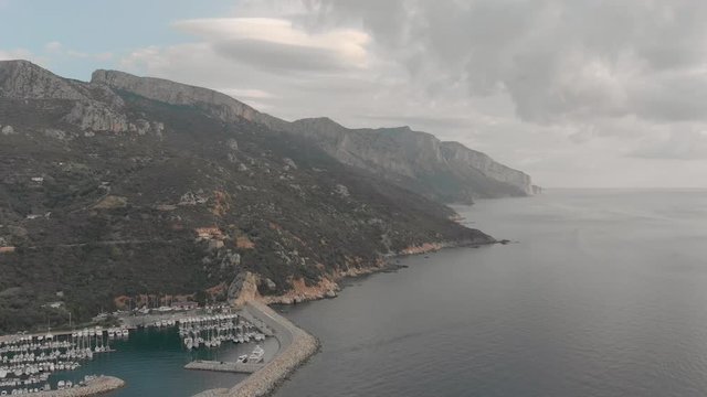 Beautiful Sardinia Coast line by drone