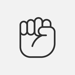 Obraz premium Protest hand icon isolated on white background. Vector illustration.
