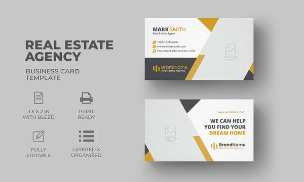 Business Card Template | Real Estate Business Card