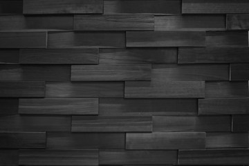 Black wooden texture background surface abstract timber old plank wall stack