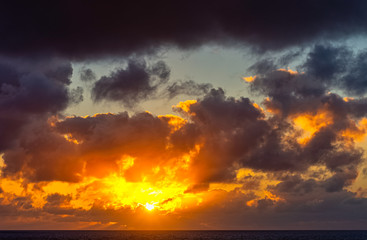 Sunrise over Atlantic Ocean - Los Cocoteros, Lanzarote, Canary Islands, Spain