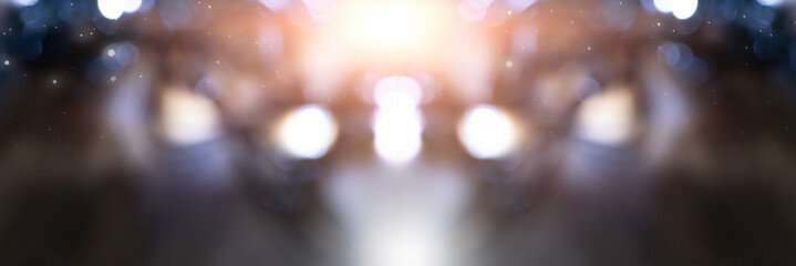 Abstract bokeh light. Dark abstract background with bokeh effect, neon light. Festive background.