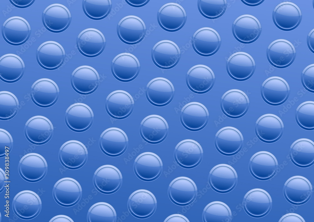 Poster abstract illustration with round buttons.